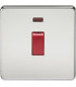 Screwless 45A 1G DP Switch with Neon - Polished Chrome