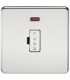 Screwless 13A Fused Spur Unit with Neon - Polished Chrome