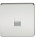 Screwless Telephone Master Socket - Polished Chrome