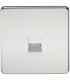 Screwless Telephone Extension Socket - Polished Chrome
