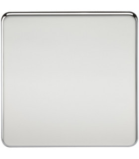 Screwless 1G Blanking Plate - Polished Chrome