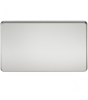 Screwless 2G Blanking Plate - Polished Chrome