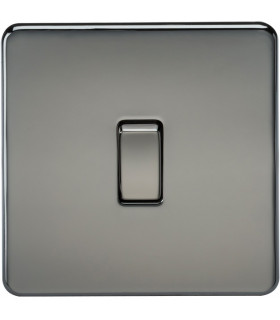 Screwless 10AX 1G 2-Way Switch - Black Nickel