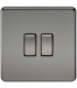 Screwless 10AX 2G 2-Way Switch - Black Nickel