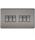 Screwless 10AX 6G 2-way Switch - Black Nickel
