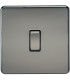 Screwless 10AX 1G Intermediate Switch - Black Nickel