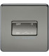 Screwless 10AX 3 Pole Fan Isolator Switch - Black Nickel