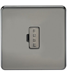 Screwless 13A Fused Spur Unit - Black Nickel