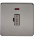 Screwless 13A Fused Spur Unit with Neon - Black Nickel