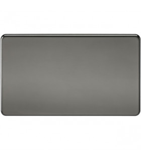 Screwless 2G Blanking Plate - Black Nickel