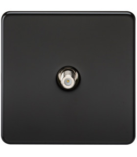 Screwless 1G SAT TV Outlet (Non-Isolated) - Matt Black