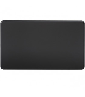 Screwless 2G Blanking Plate - Matt Black