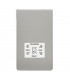 Screwless 115V/230V Dual Voltage Shaver Socket - Brushed Chrome with White Insert
