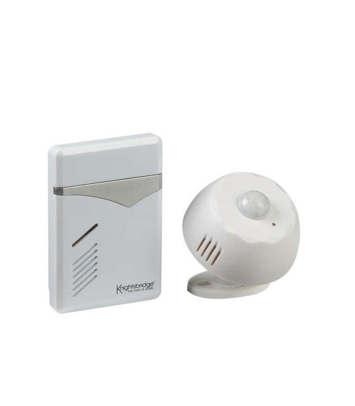 White Wireless PIR Door Chime (100m range)