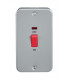 Metal Clad 45A DP Switch with Neon - Large Plate