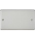 2G Blanking Plate - Rounded Edge Brushed Chrome
