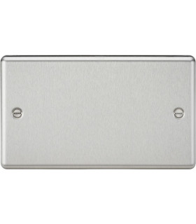2G Blanking Plate - Rounded Edge Brushed Chrome