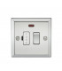13A Switched Fused Spur Unit with Neon - Bevelled Edge Polished Chrome