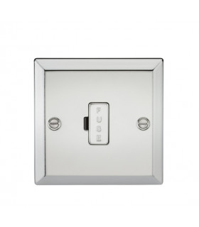 13A Fused Spur Unit - Bevelled Edge Polished Chrome