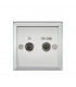 Diplex TV & FM DAB Outlet - Bevelled Edge Polished Chrome