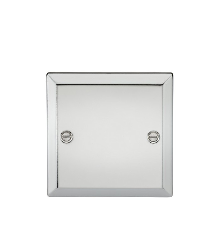 1G Blanking Plate - Bevelled Edge Polished Chrome
