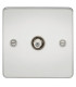 Flat Plate 1G SAT TV Outlet (non-isolated) - Polished Chrome