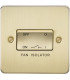 Flat Plate 10AX 3 Pole Fan Isolator Switch - Brushed Brass