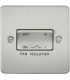 Flat Plate 10AX 3 Pole Fan Isolator Switch - Brushed Chrome