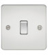 Flat Plate 10AX 1G Intermediate Switch - Polished Chrome