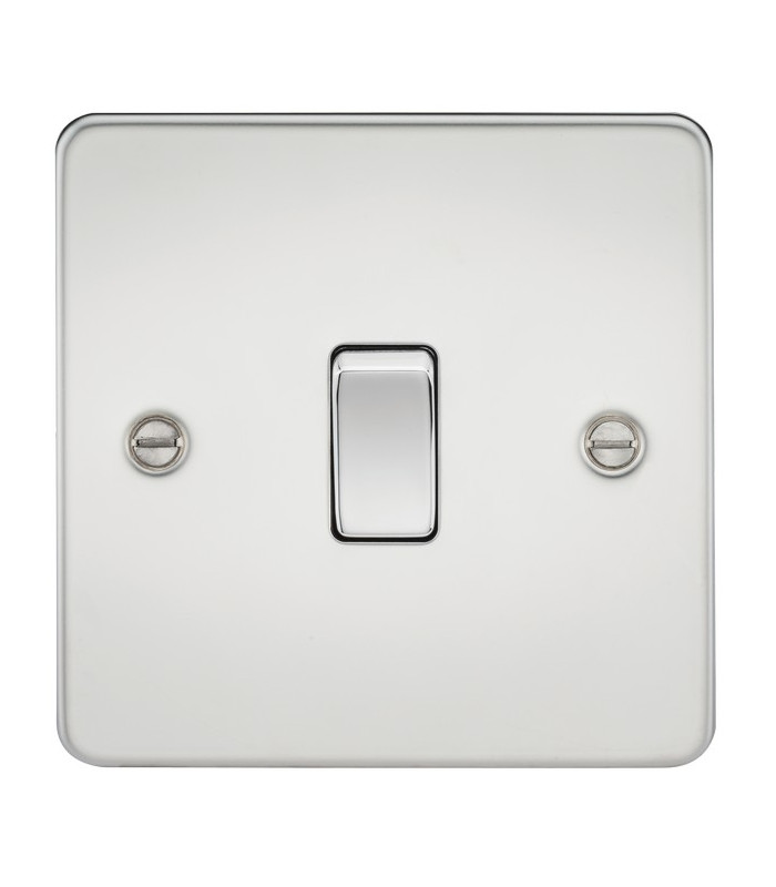 Flat Plate 10AX 1G Intermediate Switch - Polished Chrome