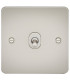 Flat Plate 10AX 1G Intermediate Toggle Switch - Pearl