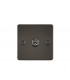Flat Plate 10AX 1G 2 Way Toggle Switch - Gunmetal