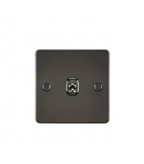 Flat Plate 10AX 1G 2 Way Toggle Switch - Gunmetal