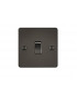 Flat Plate 10AX 1G 2 Way Switch - Gunmetal