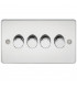 Flat Plate 4G 2 Way Dimmer 60-400W - Polished Chrome