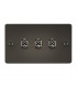 Flat Plate 10AX 3G 2-way toggle switch - gunmetal