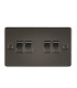 Flat Plate 10AX 4G 2-way switch - gunmetal