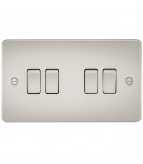 Flat Plate 10AX 4G 2-way switch - pearl