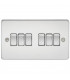 Flat Plate 10AX 6G 2-way switch - polished chrome