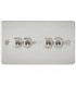 Flat Plate 10AX 4G 2-way toggle switch - brushed chrome