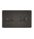 Flat Plate 10AX 4G 2-way toggle switch - gunmetal