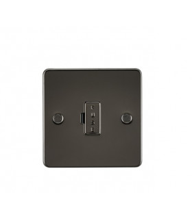 Flat Plate 13A fused spur unit - gunmetal