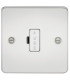 Flat Plate 13A fused spur unit - polished chrome