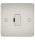 Flat Plate 13A fused spur unit - pearl