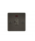 Flat Plate 13A fused spur unit with neon - gunmetal