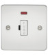 Flat Plate 13A fused spur unit with neon - polished chrome