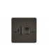 Flat Plate 13A switched fused spur unit - gunmetal