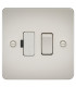 Flat Plate 13A switched fused spur unit - pearl