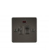 Flat Plate 13A switched fused spur unit with neon - gunmetal