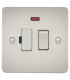 Flat Plate 13A switched fused spur unit with neon - pearl